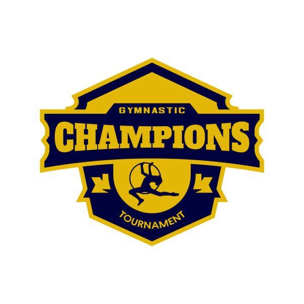 Champions Gymnastic Tournament logo template Thumbnail