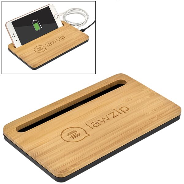 5W Bamboo Desktop Wireless Charger Thumbnail