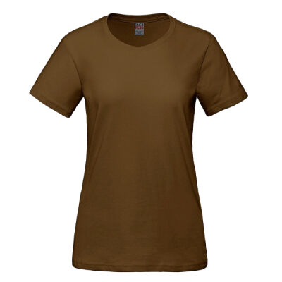 Ladies RING SPUN Combed Cotton Crewneck T-Shirt Thumbnail